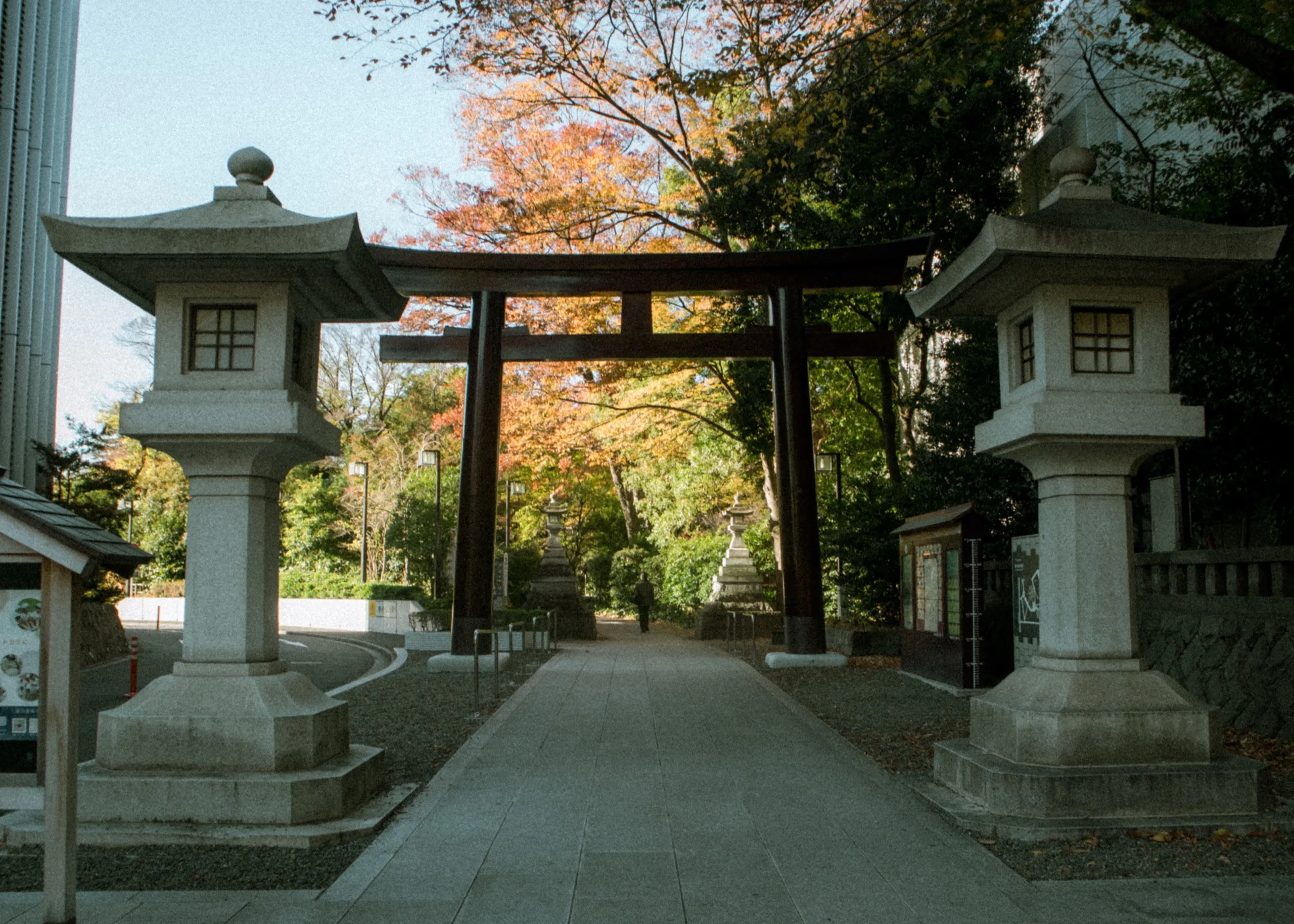 Torii gate entrance, autumn